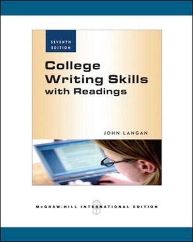 9780071266529: College Writing Skills w/ Readings