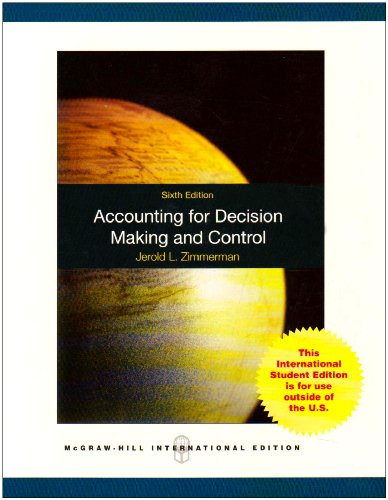 Imagen de archivo de Accounting for Decision Making and Control a la venta por St Vincent de Paul of Lane County