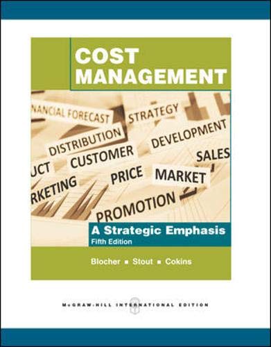 Stock image for Cost Management: A Strategic Emphasis for sale by ThriftBooks-Atlanta