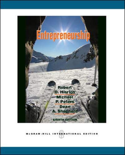 Beispielbild fr Entrepreneurship zum Verkauf von Better World Books Ltd