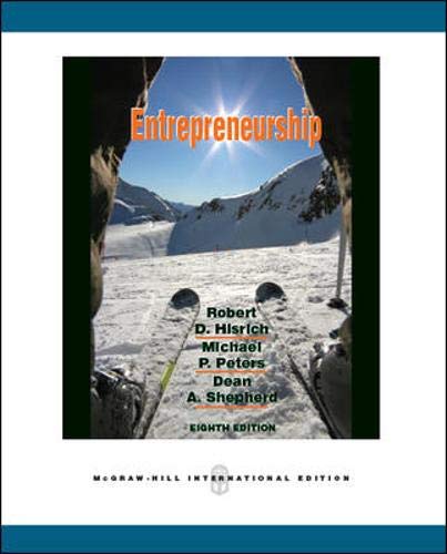 Imagen de archivo de Entrepreneurship a la venta por Better World Books Ltd