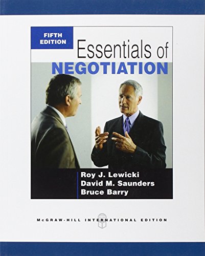 Beispielbild fr Essentials of Negotiation (Int'l Ed) zum Verkauf von WorldofBooks