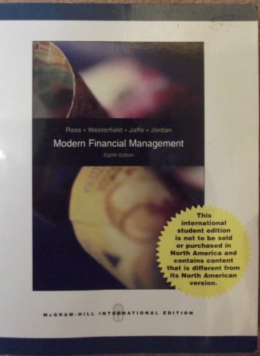 Stock image for Modern Financial Management (International Edition) Edition: Eighth for sale by ThriftBooks-Atlanta