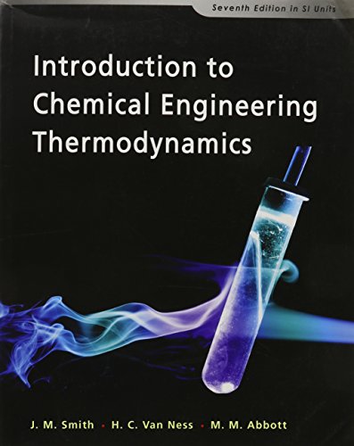 9780071270557: Introduction to Chemical Engineering Thermodynamics