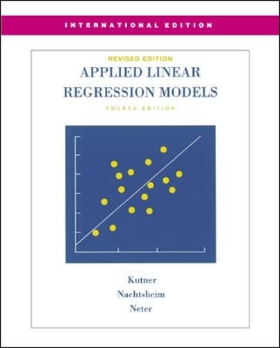 Imagen de archivo de MP Applied Linear Regression Models-Revised Edition with Student CD (Int'l Ed) a la venta por ThriftBooks-Atlanta