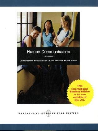Stock image for Human Communication [Paperback] Pearson for sale by Gareth Roberts