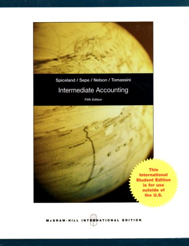 Intermediate Accounting (9780071280860) by James F. Sepe; Lawrence A. Tomassini; Mark W. Nelson