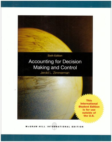 Imagen de archivo de Accounting for Decision Making and Control a la venta por medimops