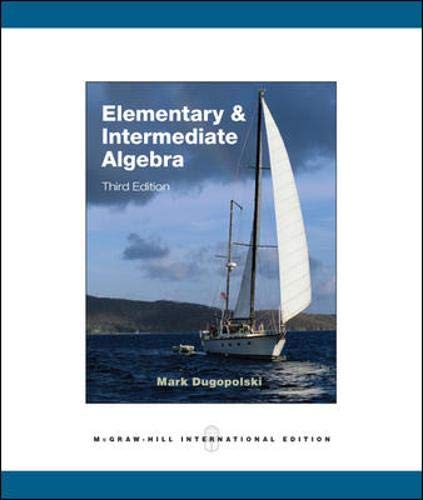Imagen de archivo de Elementary and Intermediate Algebra a la venta por Majestic Books