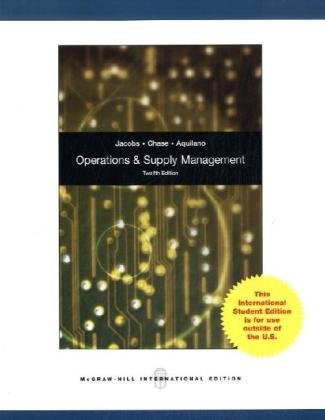 Stock image for Operations and Supply Management with Student DVDRom for sale by Better World Books Ltd