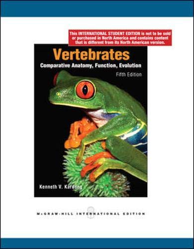 9780071284592: Vertebrates Comparative Anatomy, Function, Evolution