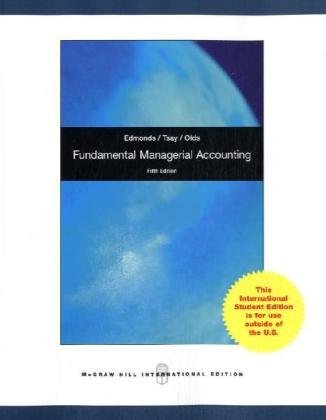 Beispielbild fr Fundamental Managerial Accounting Concepts zum Verkauf von medimops