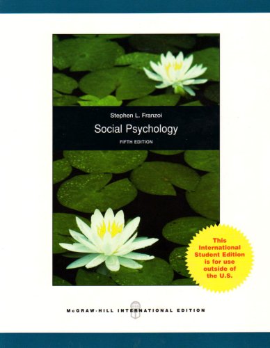 Social Psychology (9780071285438) by Stephen L. Franzoi