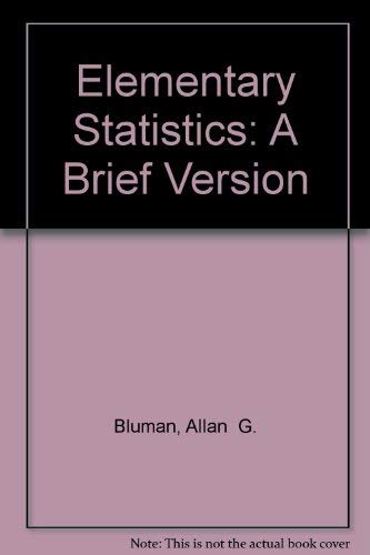 9780071286107: Elementary Statistics: A Brief Version