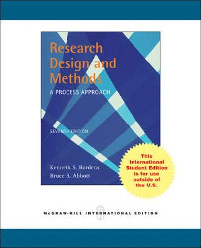 Beispielbild fr Research Design and Methods: A Process Approach zum Verkauf von Bookmans