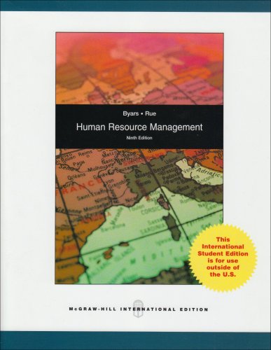 Human Resource Management; 9th edition