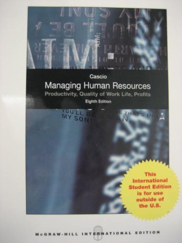 Beispielbild fr Managing Human Resources zum Verkauf von Better World Books