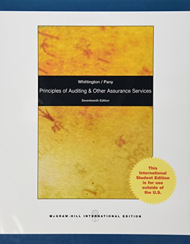 Beispielbild fr Principles of Auditing and Other Assurance Services zum Verkauf von Better World Books