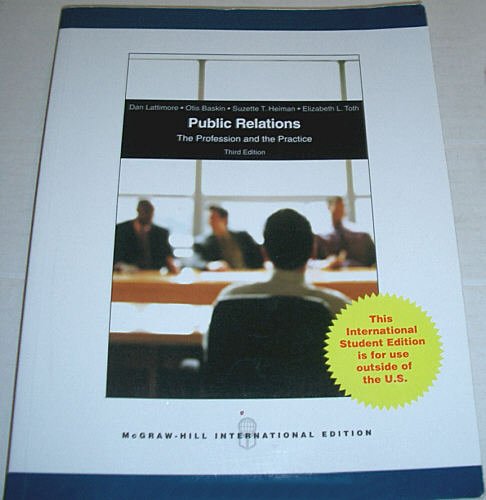 Stock image for Public Relations The Profession & The Pr Actice for sale by Basi6 International