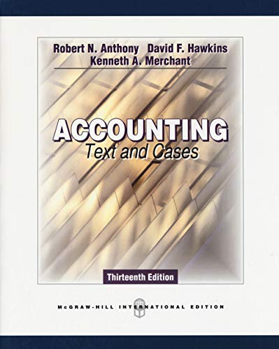 9780071289092: Accounting. Text and cases