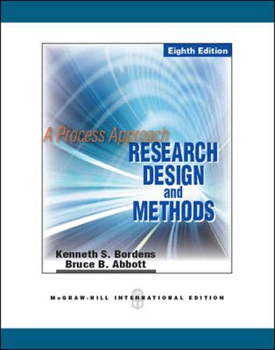 Research Design and Methods: A Process Approach (9780071289153) by Bordens, Kenneth S.; Abbott, Bruce B.