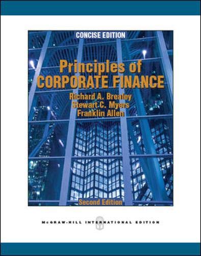 Beispielbild fr Principles of Corporate Finance, Concise zum Verkauf von HALCYON BOOKS