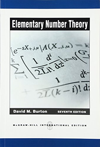 9780071289191: Elementary Number Theory 7th International edition by Burton, David M. (2010) Paperback