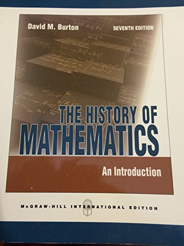 9780071289207: The History of Mathematics: An Introduction (Int'l Ed)