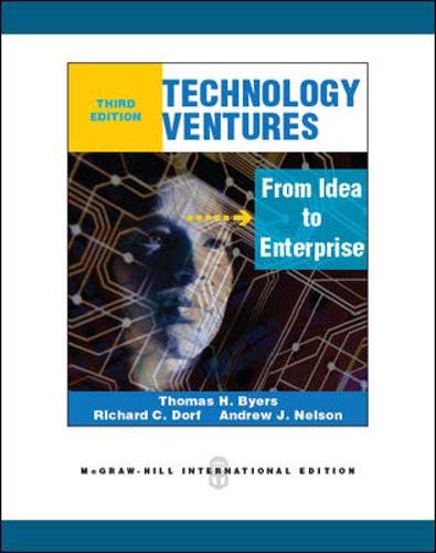 9780071289214: Technology ventures. From idea to enterprise (Economia e discipline aziendali)