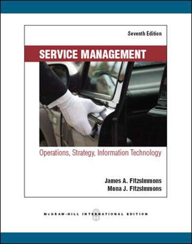Service Management (9780071289276) by James A. Fitzsimmons; Mona J. Fitzsimmons
