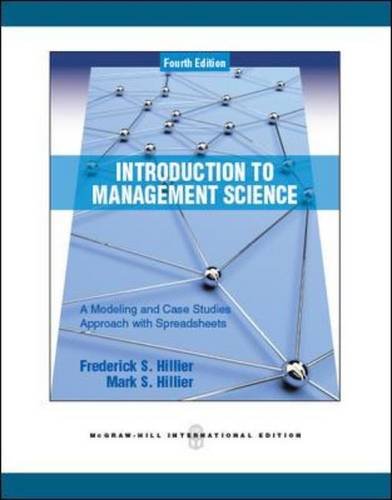 9780071289313: Introduction to Management Science: A Modeling and Case Studies Approach with Spreadsheets
