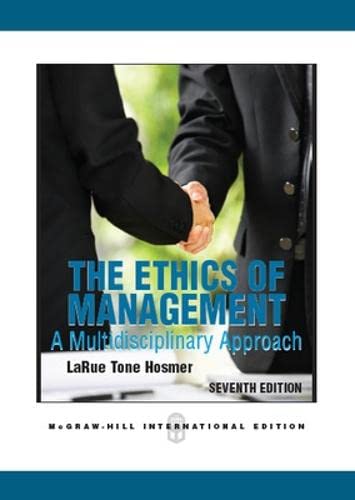 Beispielbild fr The Ethics of Management zum Verkauf von Phatpocket Limited