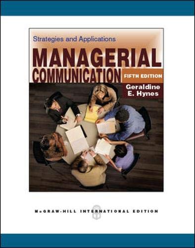 9780071289344: Managerial Communication: Strategies and Applications