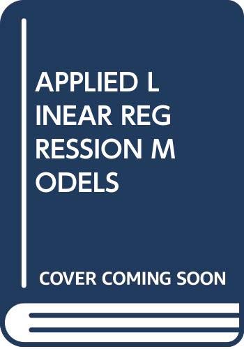 9780071289351: Applied Linear Regression Models