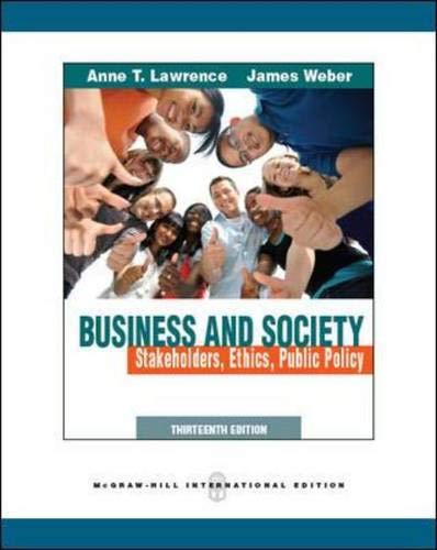Beispielbild fr Business and Society: Stakeholders, Ethics, Public Policy zum Verkauf von Reuseabook