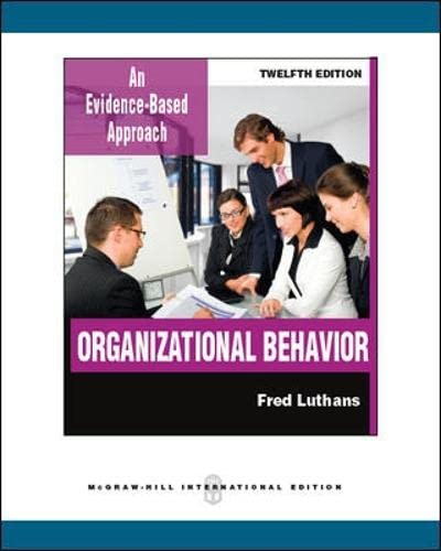 Imagen de archivo de Organizational Behavior (Int'l Ed) a la venta por ThriftBooks-Atlanta