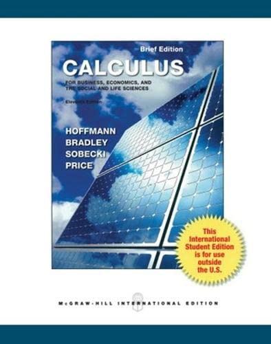 9780071310710: Calculus for Business, Economics, and the Social and Life Sciences, Brief Version (Int'l Ed) (Asia Higher Education Mathematics and Statistics Calculus)