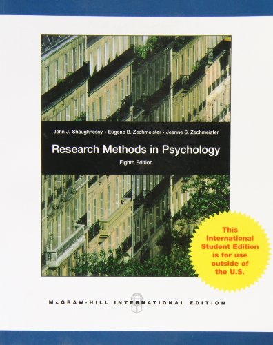9780071310970: RESEARCH METHODS IN PSYCHOLOGY