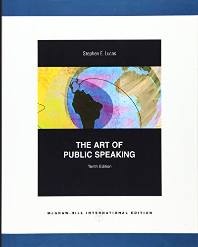 Stock image for The Art Of Public Speaking 10Ed (Ie) (Pb 2009) for sale by Decluttr