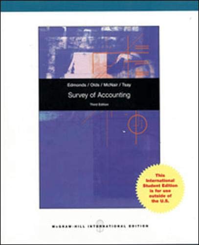 Stock image for Survey of Accounting for sale by Irish Booksellers