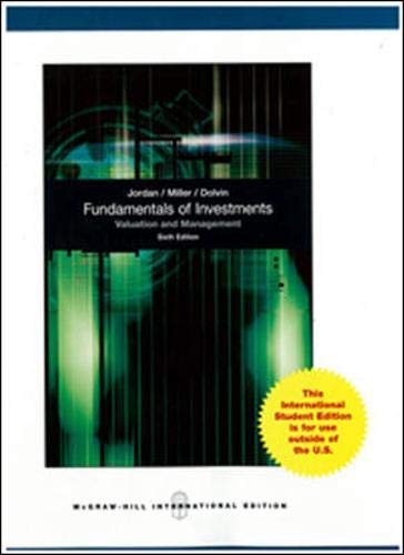 Beispielbild fr Fundamentals of Investments: Valuation and Management zum Verkauf von Anybook.com