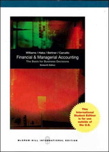 Beispielbild fr Financial and Managerial Accounting zum Verkauf von The Maryland Book Bank