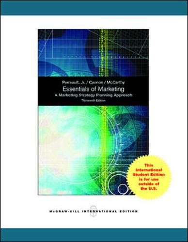 9780071317023: Essentials of Marketing [Oct 01, 2011] Perreault Jr., William D.; Cannon, Joseph P. and McCarthy, E. Jerome