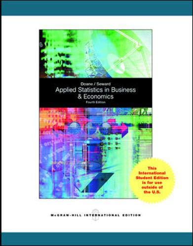 Beispielbild fr (ISE) APPLIED STATISTICS IN BUSINESS AND ECONOMICS zum Verkauf von Basi6 International