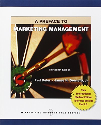 9780071318020: Preface to marketing management (Economia e discipline aziendali)