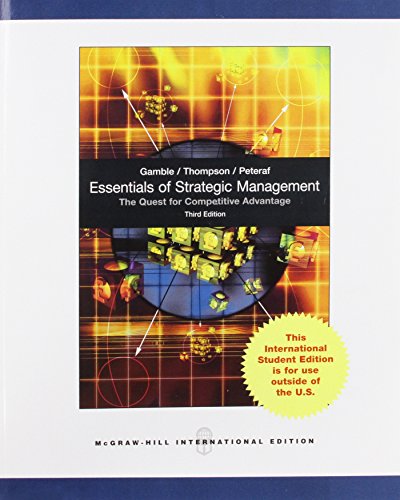 Stock image for Essentials of Strategic Managment for sale by The Maryland Book Bank