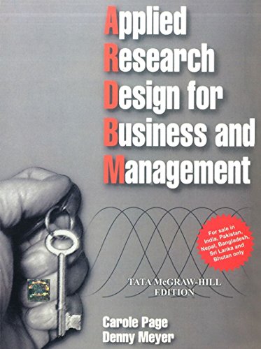 9780071321099: Applied Research Design For Business