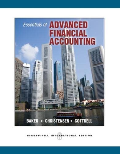 9780071325998: Essentials of Advanced Financial Accounting (Asia Higher Education Business & Economics Accounting)