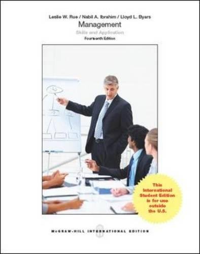 Stock image for Management: Skills and Application. Leslie Rue, Lloyd Byars for sale by ThriftBooks-Dallas