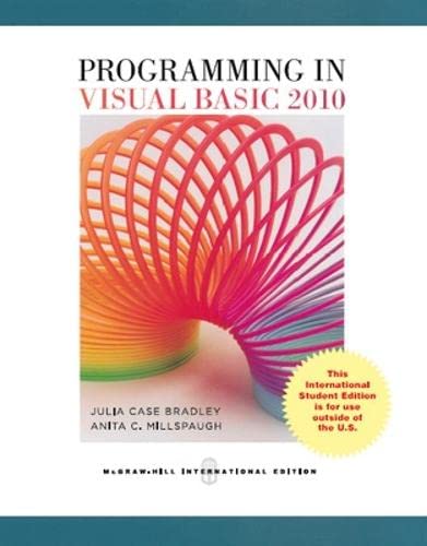 Stock image for Programming in Visual Basic 2010 for sale by Phatpocket Limited